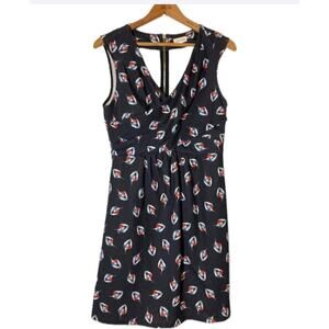 Black FEATHER Pattern Dress - Maison Jules - Sleeveless Surplice Dress - M